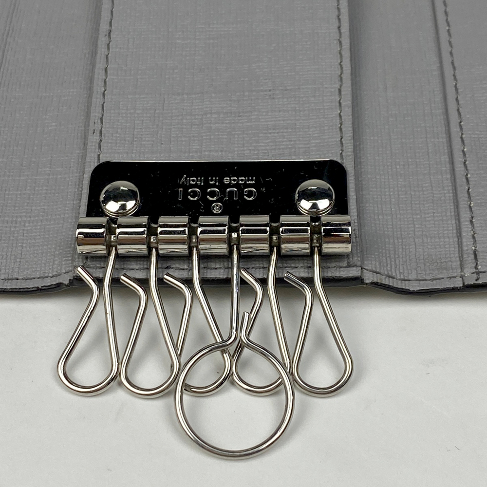 Gucci Gg Pattern 6 Row Key Case Leather White - image 3